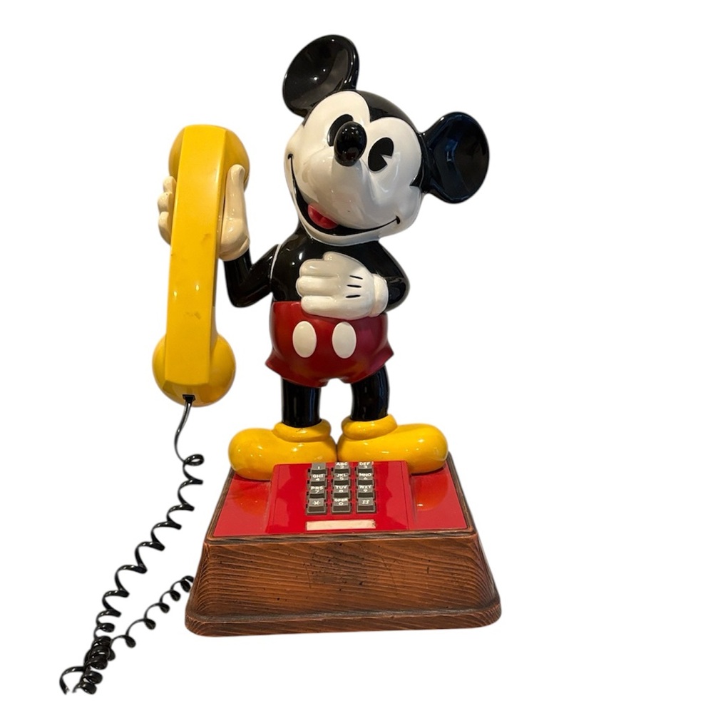 Vintage Mickey Mouse Phone Disney Push Button